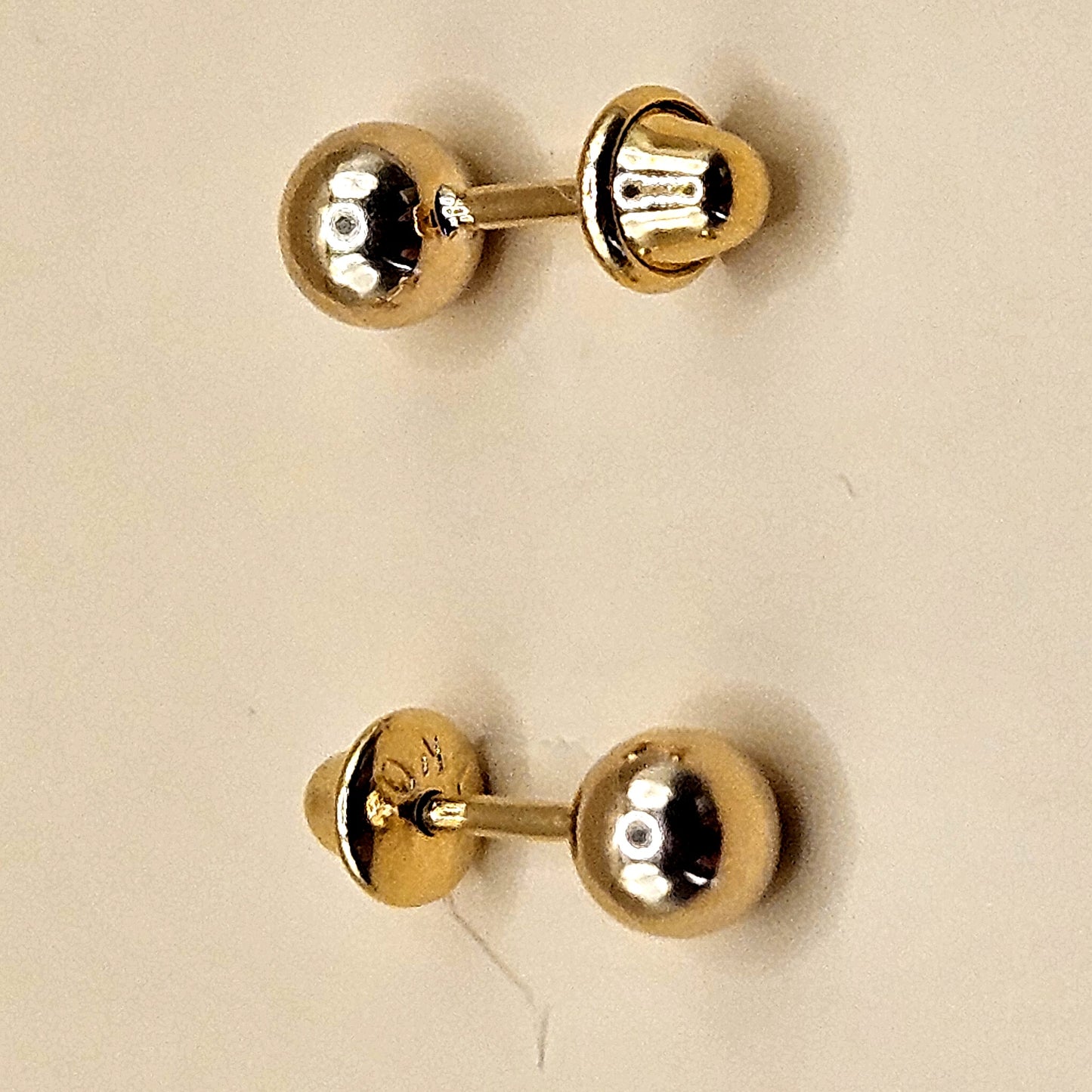 Gold Ball Stud Earrings – 18K Gold Plated | LUDUVICE