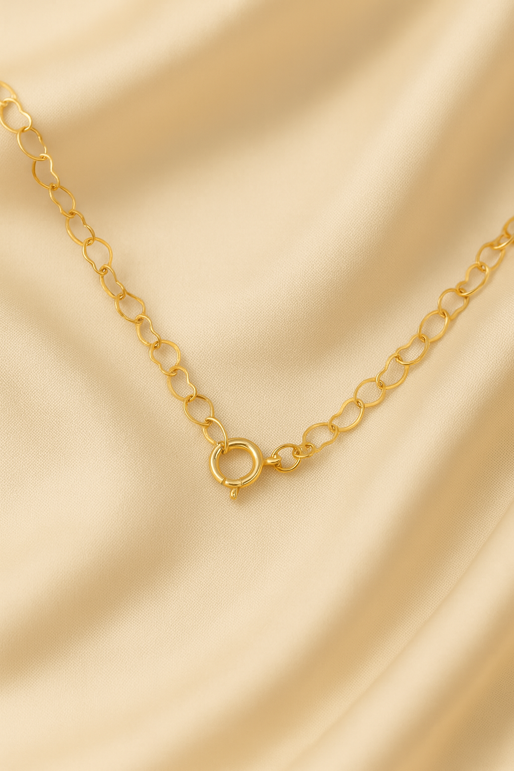 Cuore Legato Necklace – 18K Gold Plated Heart Chain