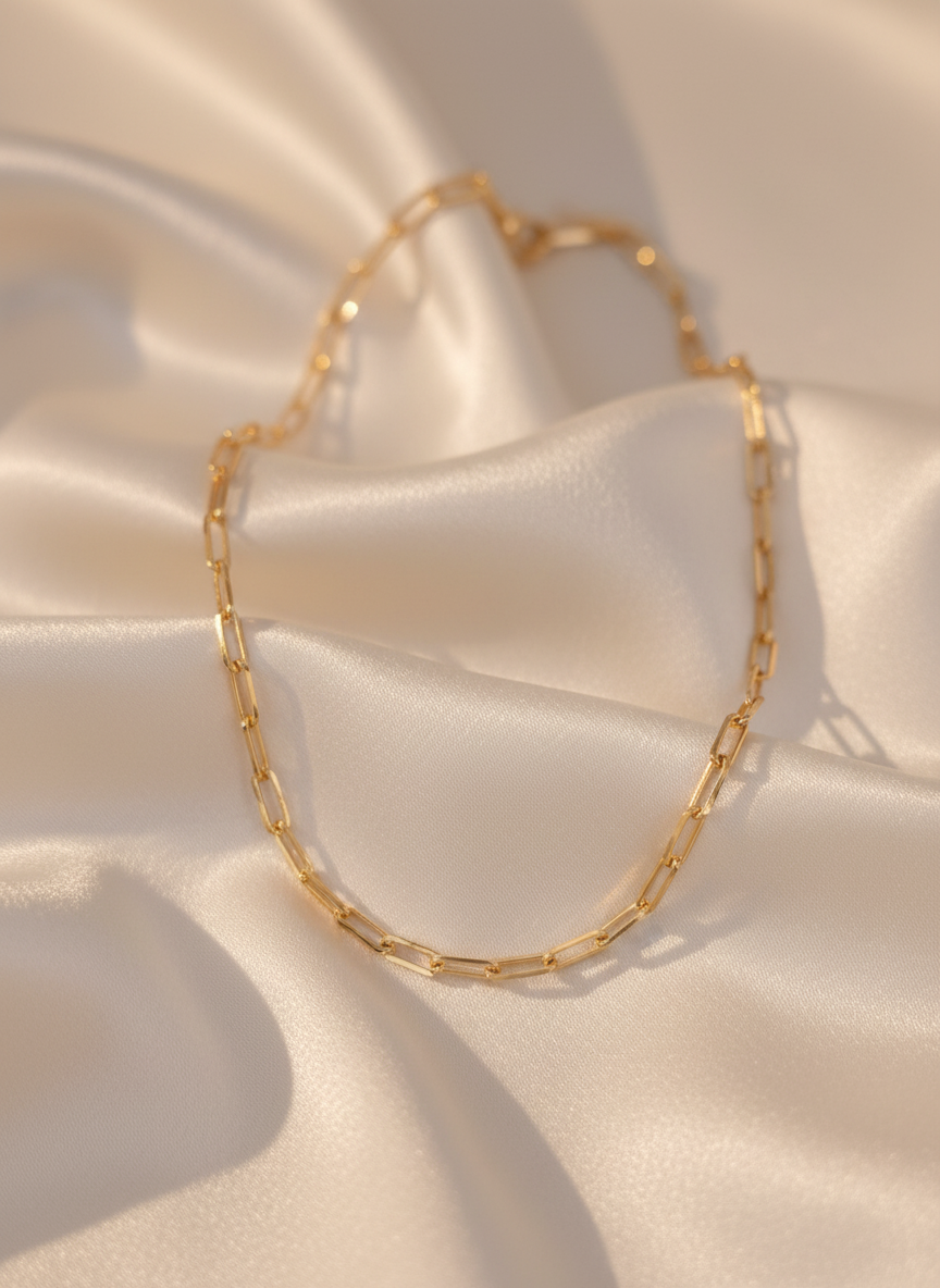 Alma Chain Necklace – Modern Gold Link Chain | LUDUVICE