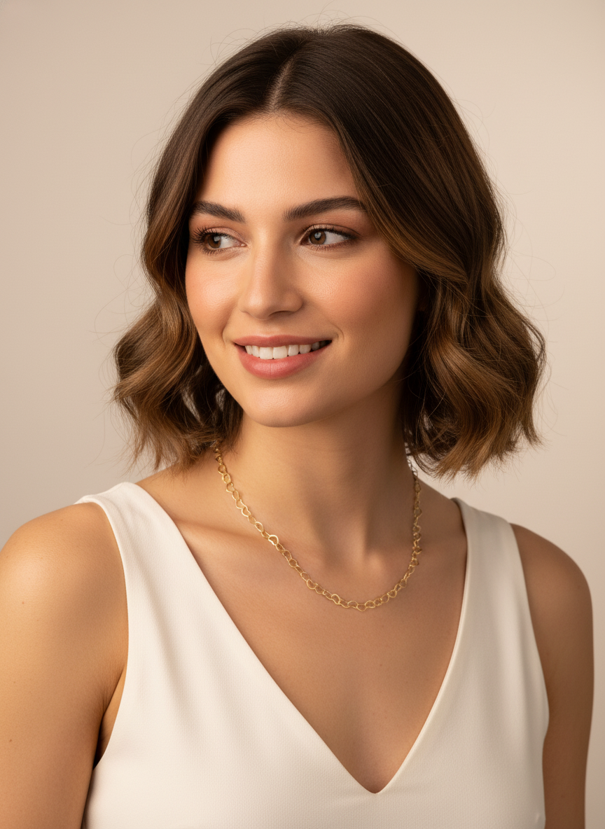 Cuore Legato Necklace – 18K Gold Plated Heart Chain