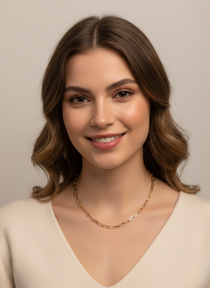 Alma Chain Necklace – Modern Gold Link Chain | LUDUVICE