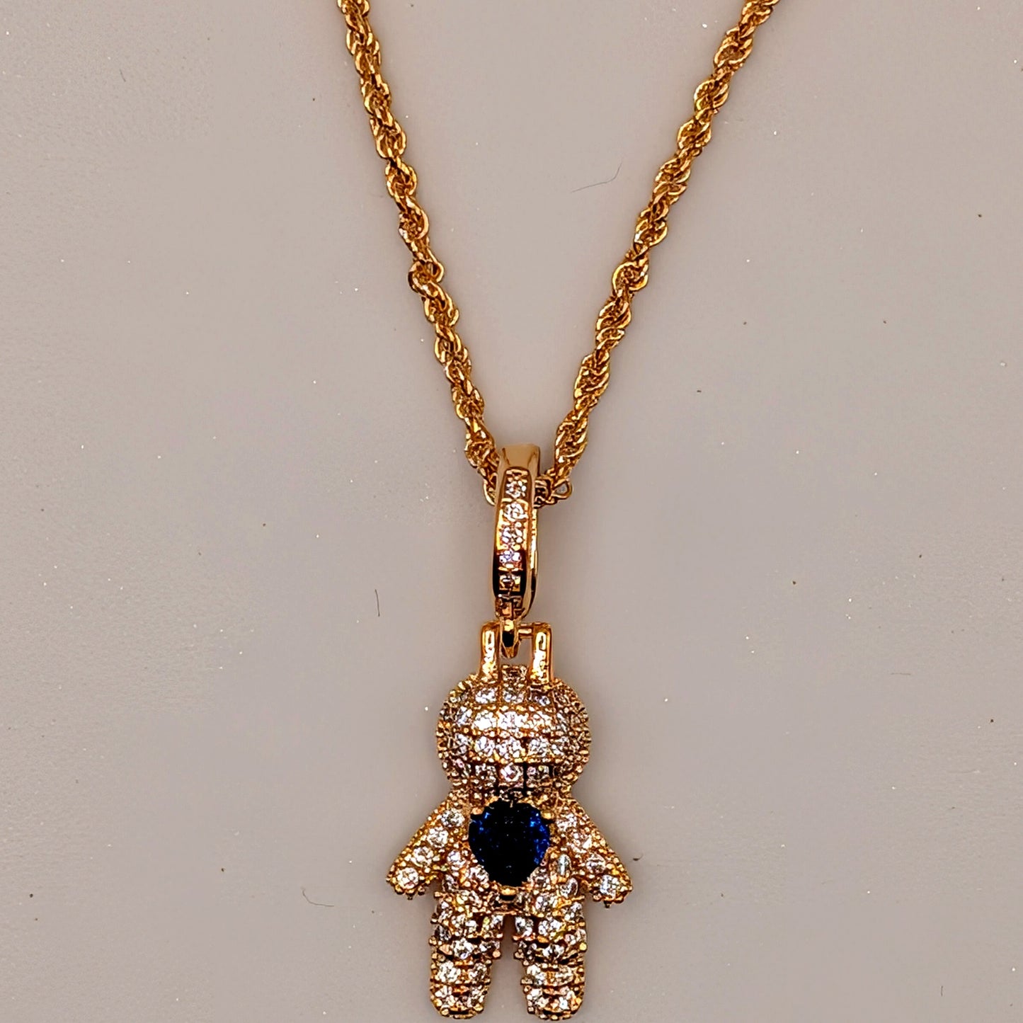 Little One Pendant Necklace – Gold Zirconia Charm | LUDUVICE