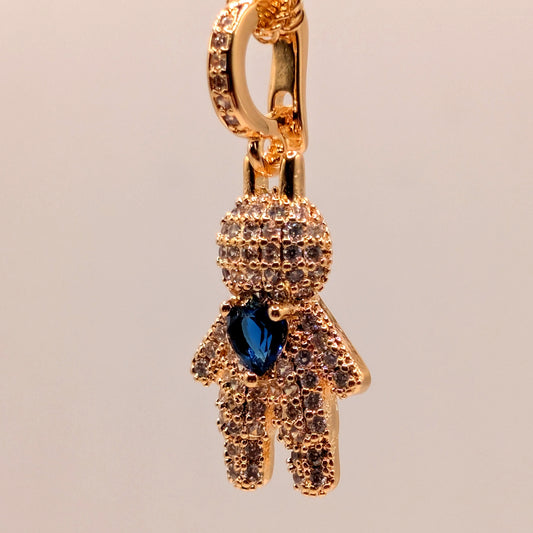 Little One Pendant Necklace – Gold Zirconia Charm | LUDUVICE
