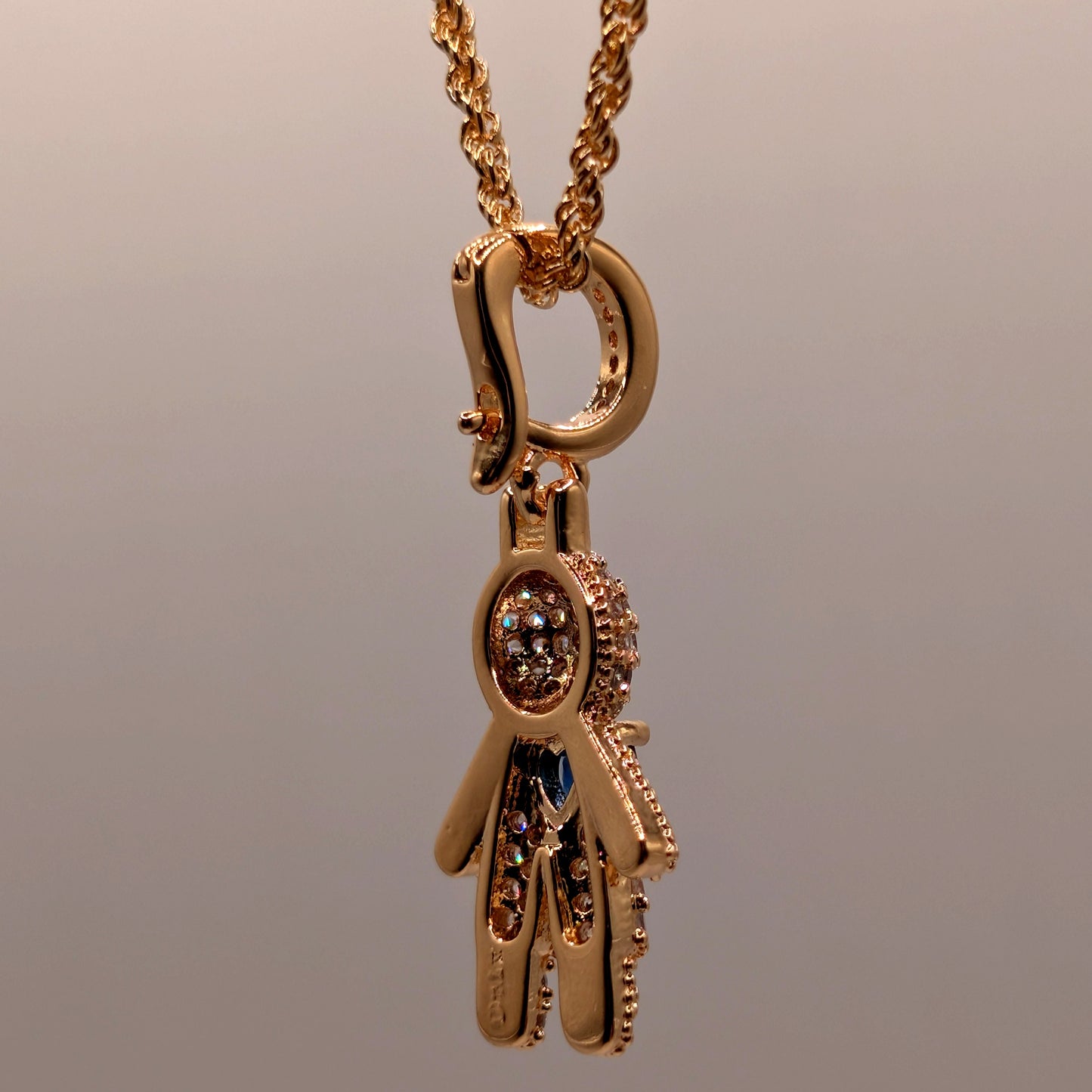 Little One Pendant Necklace – Gold Zirconia Charm | LUDUVICE