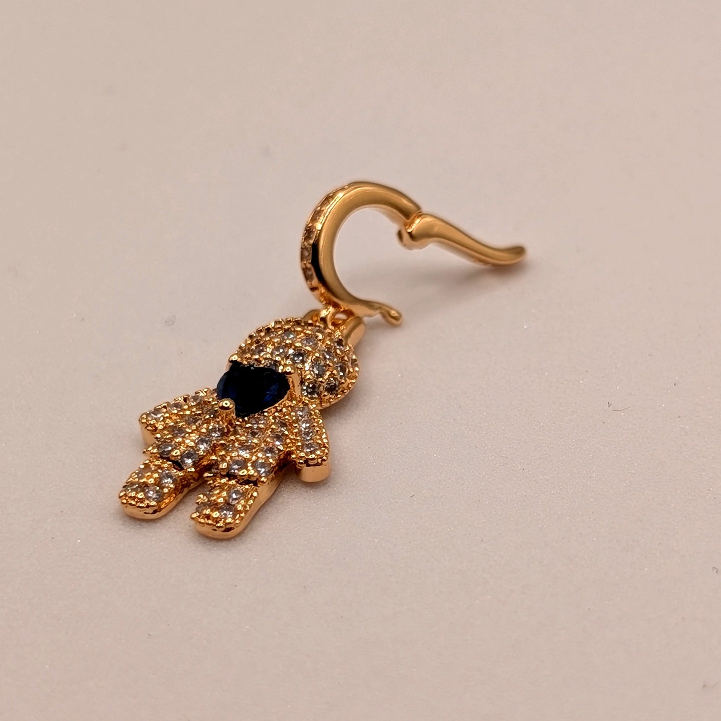 Little One Pendant Necklace – Gold Zirconia Charm | LUDUVICE