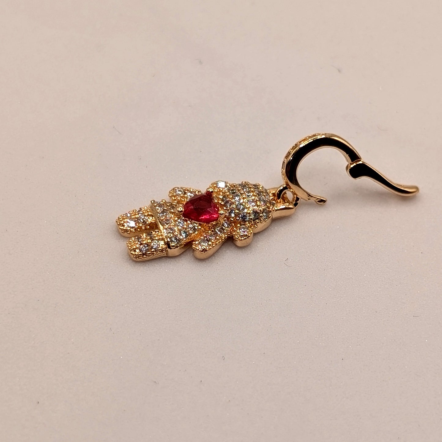 Little One Pendant Necklace – Gold Zirconia Charm | LUDUVICE