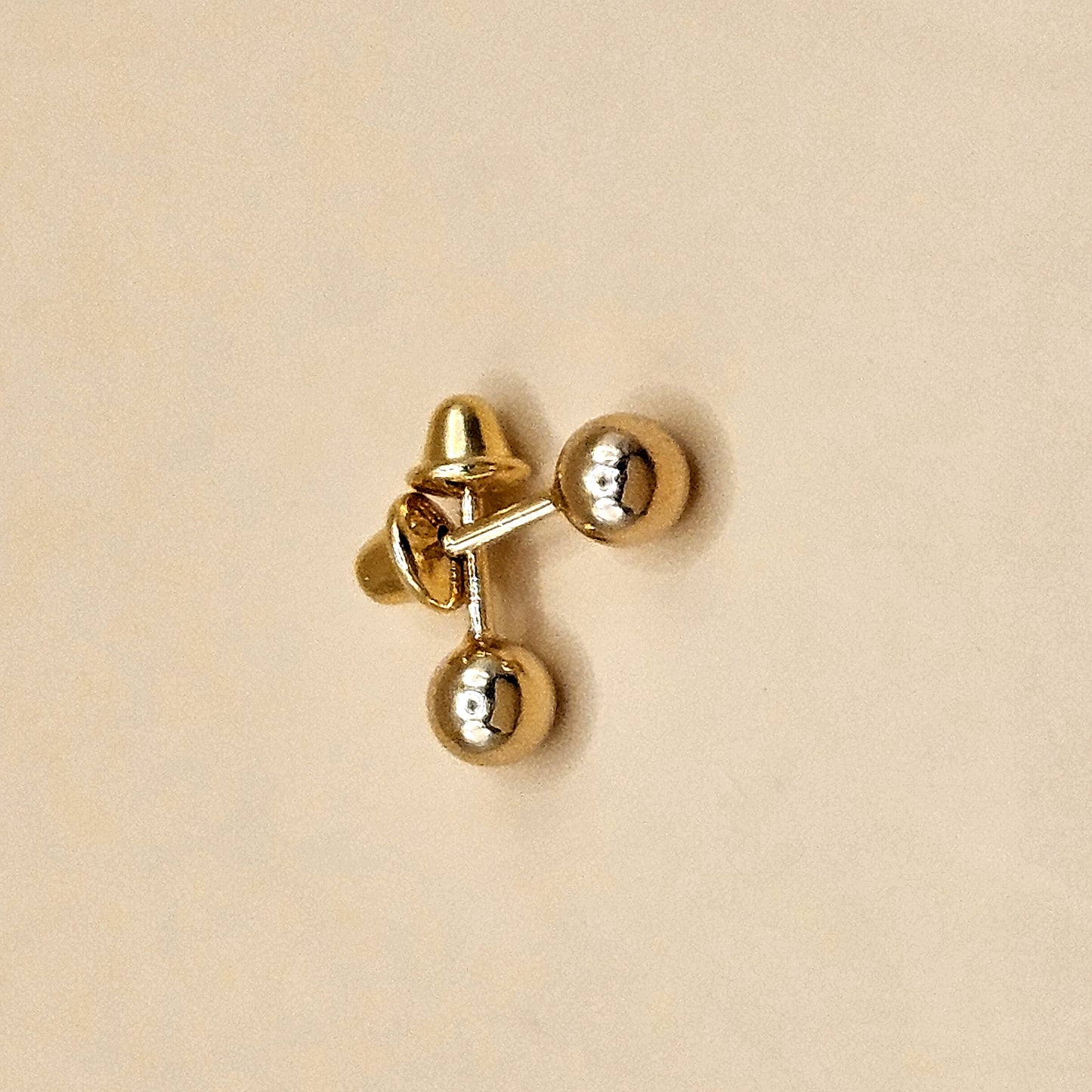 Gold Ball Stud Earrings – 18K Gold Plated | LUDUVICE