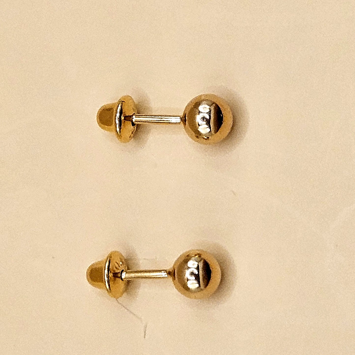 Gold Ball Stud Earrings – 18K Gold Plated | LUDUVICE