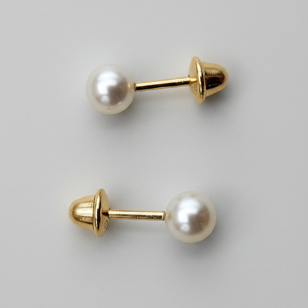 Pearl Stud Earrings – Gold Plated Pearl Earrings | LUDUVICE