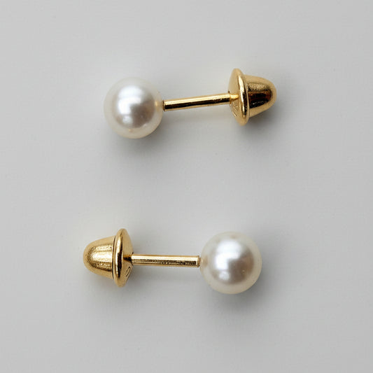 Pearl Stud Earrings – Gold Plated Pearl Earrings | LUDUVICE