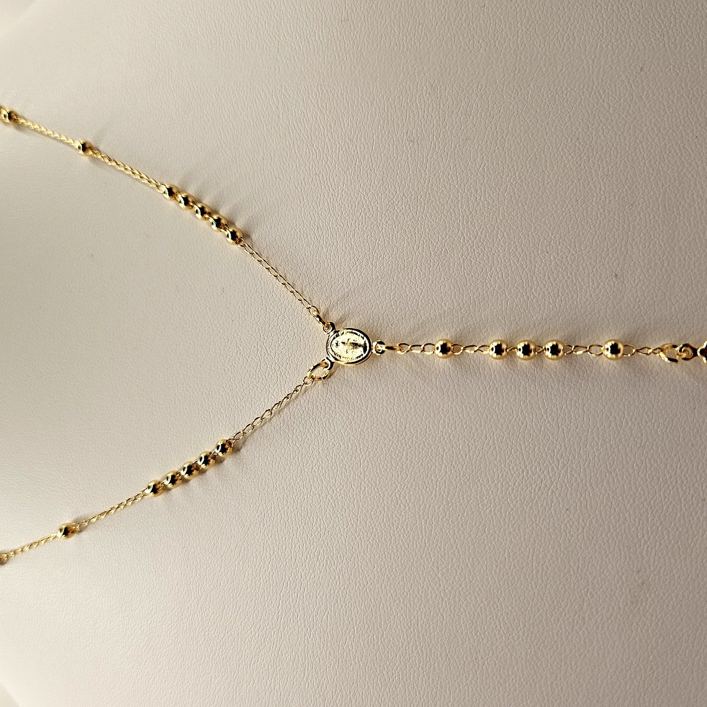 Rosary Necklace – 18K Gold Plated Rosary Chain | LUDUVICE
